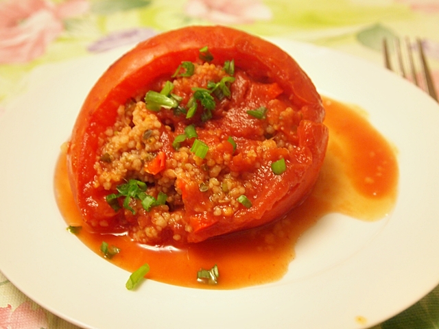 Tomatoes stuffed with couscous