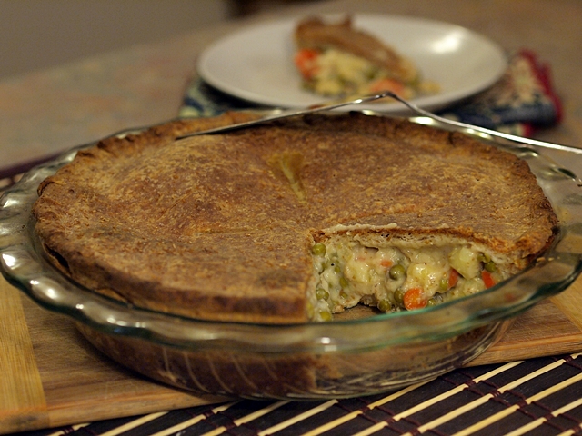Chickenless Pot Pie with coconut Oil Crust