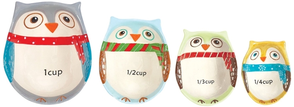Ceramic Owl measuring cups